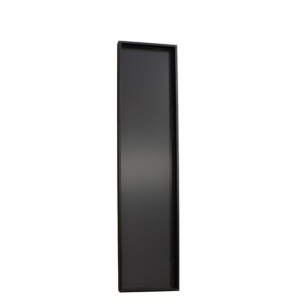 KIAMAMI VALENTINA - Miroir Mural 30X130 Cm Cadre Mdf Noir Finition Brillante, Fixation Facile - large