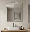 KIAMAMI VALENTINA - Miroir Salle De Bain 80X110 Cm Avec Lampe Led Intégrée, Design Épuré - vignette