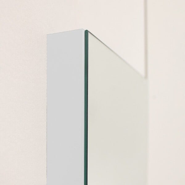 KIAMAMI VALENTINA - Miroir Carré 30X30 Cm À Bords Polis Avec Cadre En Mdf Blanc - large