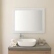 KIAMAMI VALENTINA - Miroir Rectangulaire Avec Cadre Mdf Blanc Réversible 72,5X92,5 Cm - vignette