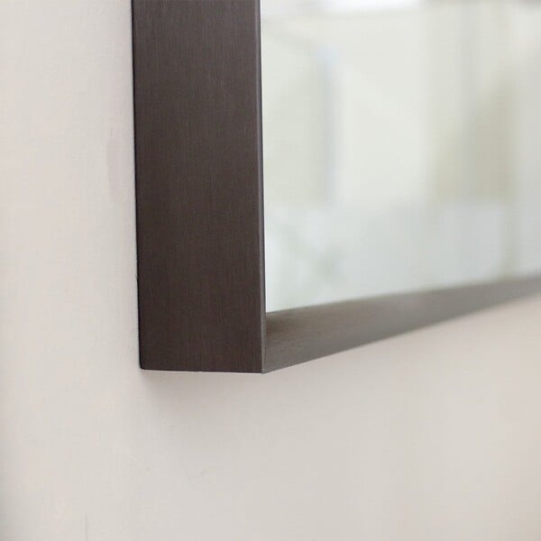 KIAMAMI VALENTINA - Miroir Rectangulaire Avec Cadre En Aluminium Gun Metal 50,5X70,5 Cm - large