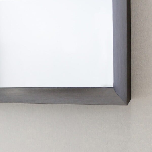 KIAMAMI VALENTINA - Miroir Rectangulaire Avec Cadre En Aluminium Gun Metal 50,5X70,5 Cm - large