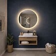 KIAMAMI VALENTINA - Miroir Rond 80 Cm Rétroéclairé Led Avec Commande Tactile - vignette