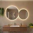KIAMAMI VALENTINA - Miroir Rond 80 Cm Rétroéclairé Led Avec Commande Tactile - vignette