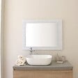 KIAMAMI VALENTINA - Miroir Rectangulaire Avec Cadre En Mdf Blanc Réversible 62,5X82,5Cm - vignette