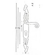 SECURY-T - Poignées de porte fer forgé COQ noir 330X36 mm Trou de cylindre i - vignette