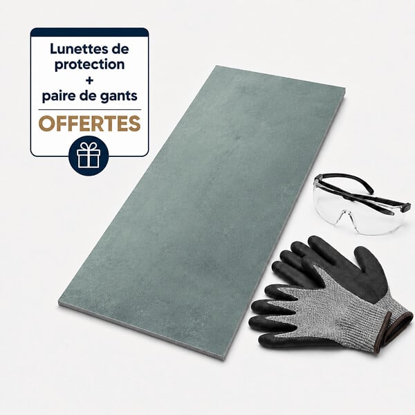 MCCOVER - Dalle SPC clipsable sol et mur 31,62 m² béton ciré - 305 x 610 mm, usure 0,5 mm Béton ciré - large
