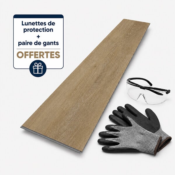 MCCOVER - Sol vinyle SPC clipsable 31.2 m² cèdre patiné - Sous couche intégrée, usure 0,5 mm Cèdre patiné - large