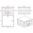 ALTANKA - Abri de jardin en bois Freya 4.09x4.09m - 16.73m2 - Ep. 28mm - Traité - 000468 - vignette