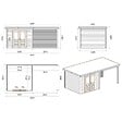 ALTANKA - Abri de jardin en bois Aura 6.06x3.09m - 18.72m2 - Ep. 28mm - Traité - 000469 - vignette