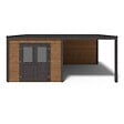 ALTANKA - Abri de jardin en bois Sora 6.06x4.09m - 23.41m2 - Ep. 28mm - Traité - 000482 - vignette