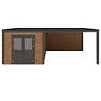 ALTANKA - Abri de jardin en bois Sora 7.06x4.09m - 28.87m2 - Ep. 28mm - Traité - 000483 - vignette
