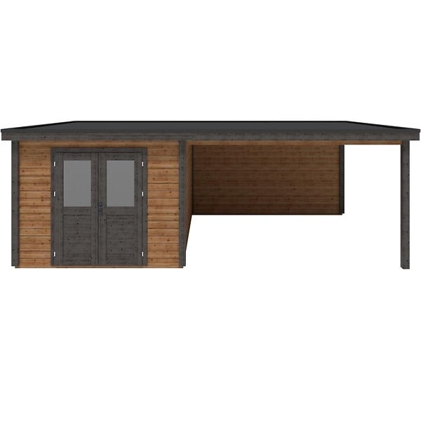 ALTANKA - Abri de jardin en bois Aura 7.06x4.09m - 28.87m2 - Ep. 28mm - Traité - 000472 - large