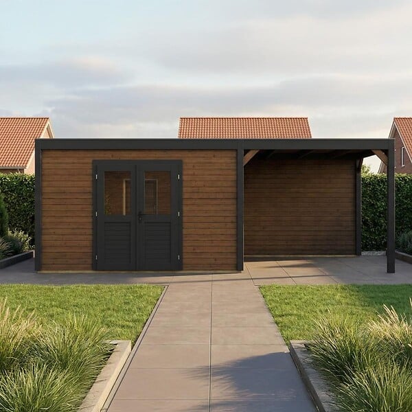 ALTANKA - Abri de jardin en bois Nova 7.06x3.09m - 21.82m2 - Ep. 28mm - Traité - 000484 - large