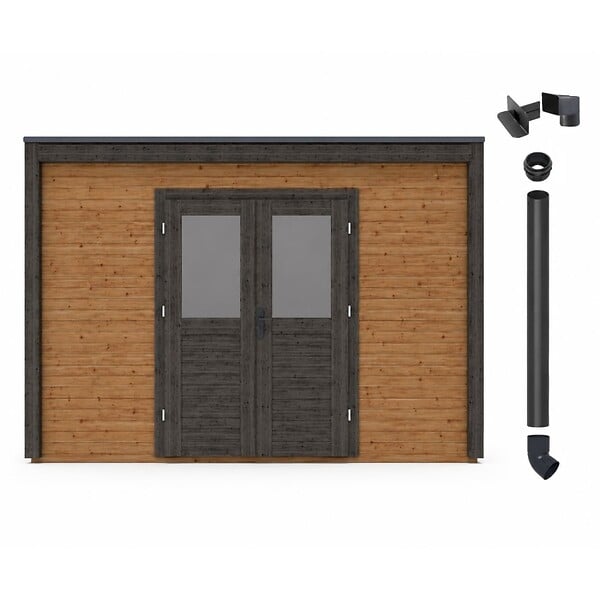 ALTANKA - Abri de jardin en bois Nova 7.06x3.09m - 21.82m2 - Ep. 28mm - Traité - 000484 - large