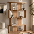 ID MARKET - Etagère 4 niveaux japandi CAPUCINE asymétrique façon hêtre design arrondi - vignette