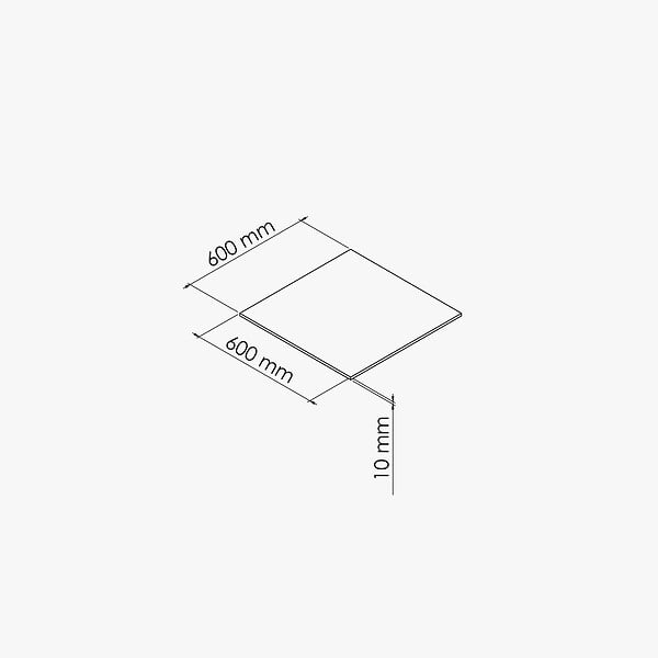 MON MARCHE DECO - Plaque PVC Expansé Blanc 10 mm - 60 x 60 cm - large