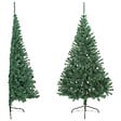 VIDAXL - vidaXL Sapin de Noël artificiel moitié avec support vert 210 cm PVC - vignette