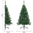VIDAXL - vidaXL Sapin de Noël artificiel moitié avec support vert 150 cm PVC - vignette