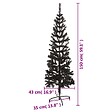 VIDAXL - vidaXL Sapin de Noël étroit Noir 150 cm - vignette