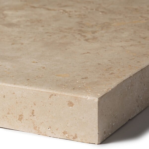 RO'MA NATURE - Receveur de douche extra plat Travertin Beige Clair 120x90x3 cm - large