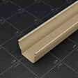 MON MARCHE DECO - Gouttière PVC Moulurée dév 300 mm - Long. 1,90 m - Sable - vignette