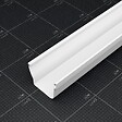 MON MARCHE DECO - Gouttière PVC Moulurée dév 300 mm - Long. 1,90 m - Blanc - vignette