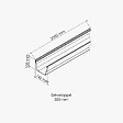 MON MARCHE DECO - Gouttière PVC Moulurée dév 300 mm - Long. 1,90 m - Blanc - vignette