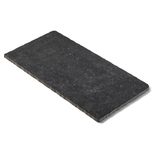 RO'MA NATURE - Pas japonais Rectangle Grès cérame effet Pierre Noire 80x40x2 cm (à l'unité) - large