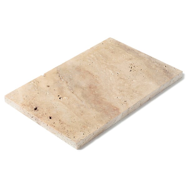 RO'MA NATURE - Pas japonais Rectangle Travertin Beige Nuancé 61x40,6x3 cm (à l'unité) - large