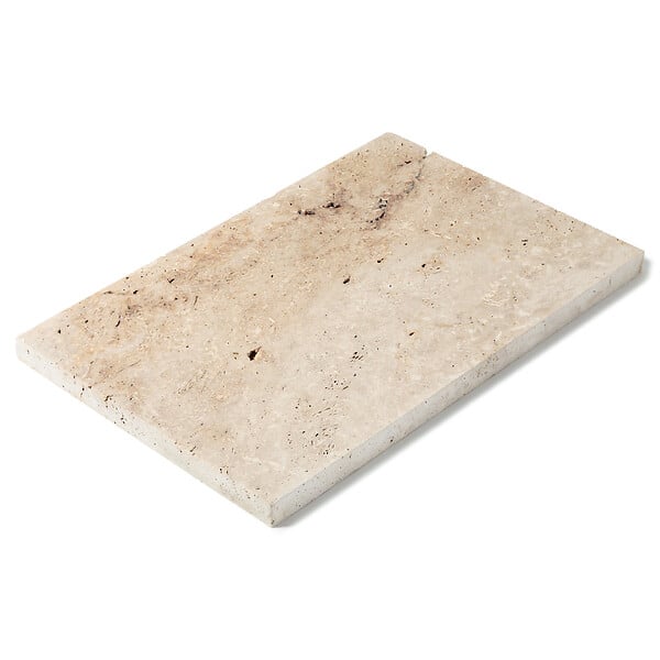 RO'MA NATURE - Pas japonais Rectangle Travertin Beige Nuancé 61x40,6x3 cm (à l'unité) - large