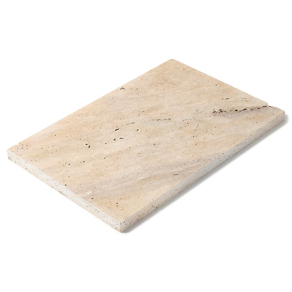 RO'MA NATURE - Pas japonais Rectangle Travertin Beige Nuancé 61x40,6x3 cm (à l'unité) - large