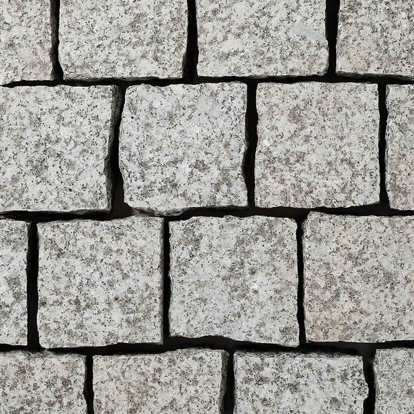 RO'MA NATURE - Pavé Granit Gris 10x10x8 cm (vendu au m² - 76 pavés/m²) - large