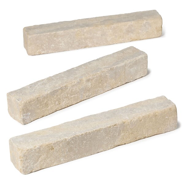 RO'MA NATURE - Bordure de jardin Pierre de l'Atlas Beige 50x8x8 cm (lot de 15 bordures soit 7,5 mètres) - large