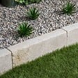 RO'MA NATURE - Bordure de jardin Pierre de l'Atlas Beige 50x15x8 cm (lot de 10 bordures soit 5 mètres) - vignette