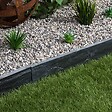 RO'MA NATURE - Bordure de jardin Ardoise Noire 100x10x3 cm (à l'unité) - vignette