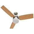VIDAXL - vidaXL Ventilateur de plafond lampe et télécommande 108cm Marron clair - vignette