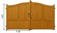 GD MENUISERIES - Portail En Bois Plein L3m x H1,60/1,80 - vignette