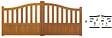 GD MENUISERIES - Portail en bois - Ajouree -  L3m x H1,10/1,30 - vignette