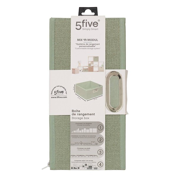 5 FIVE SIMPLY SMART - Boîte de rangement "Mix 'n' Modul" vert clair 31x15cm - large