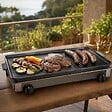 ALPENTECH - Plaque Plancha Grill 53 x 28 cm pour Réchaud Gaz 2 Feux Surface Lisse et Rainurée Plaque Cuisson Aluminium ALPEN CAMPING - vignette