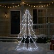 VIDAXL - vidaXL Arbre de Noël cône 200 LED d'intérieur/d'extérieur 98x150 cm - vignette