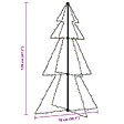 VIDAXL - vidaXL Arbre de Noël cône 160 LED d'intérieur/d'extérieur 78x120 cm - vignette