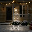 VIDAXL - vidaXL Arbre de Noël cône 160 LED d'intérieur/d'extérieur 78x120 cm - vignette