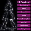 VIDAXL - vidaXL Arbre de Noël cône 160 LED d'intérieur/d'extérieur 78x120 cm - vignette