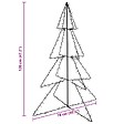 VIDAXL - vidaXL Arbre de Noël cône 160 LED d'intérieur/d'extérieur 78x120 cm - vignette