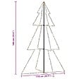 VIDAXL - vidaXL Arbre de Noël cône 240 LED d'intérieur/d'extérieur 118x180 cm - vignette