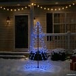 VIDAXL - vidaXL Arbre de Noël cône 160 LED d'intérieur/d'extérieur 78x120 cm - vignette