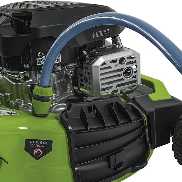 VITO - Tondeuse Thermique Essence 4,5 CV 144 cc Moteur 4T - Coupe 46cm Bac 60L Mulching 7 hauteurs 25 à 75mm Pelouse 1250m² VITO - large