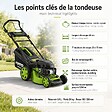 VITO - Tondeuse à gazon Thermique 5.5 CV 190cc Moteur 4T Essence Coupe 51cm Bac 60L Mulching 7 hauteurs 25 à 75mm Entretien Jardin VITO - vignette